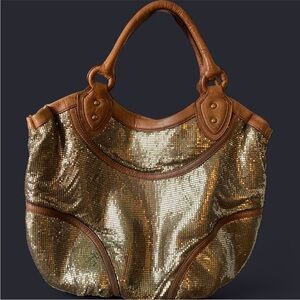 Isabella Fiore Gold Metallic Shoulder Bag